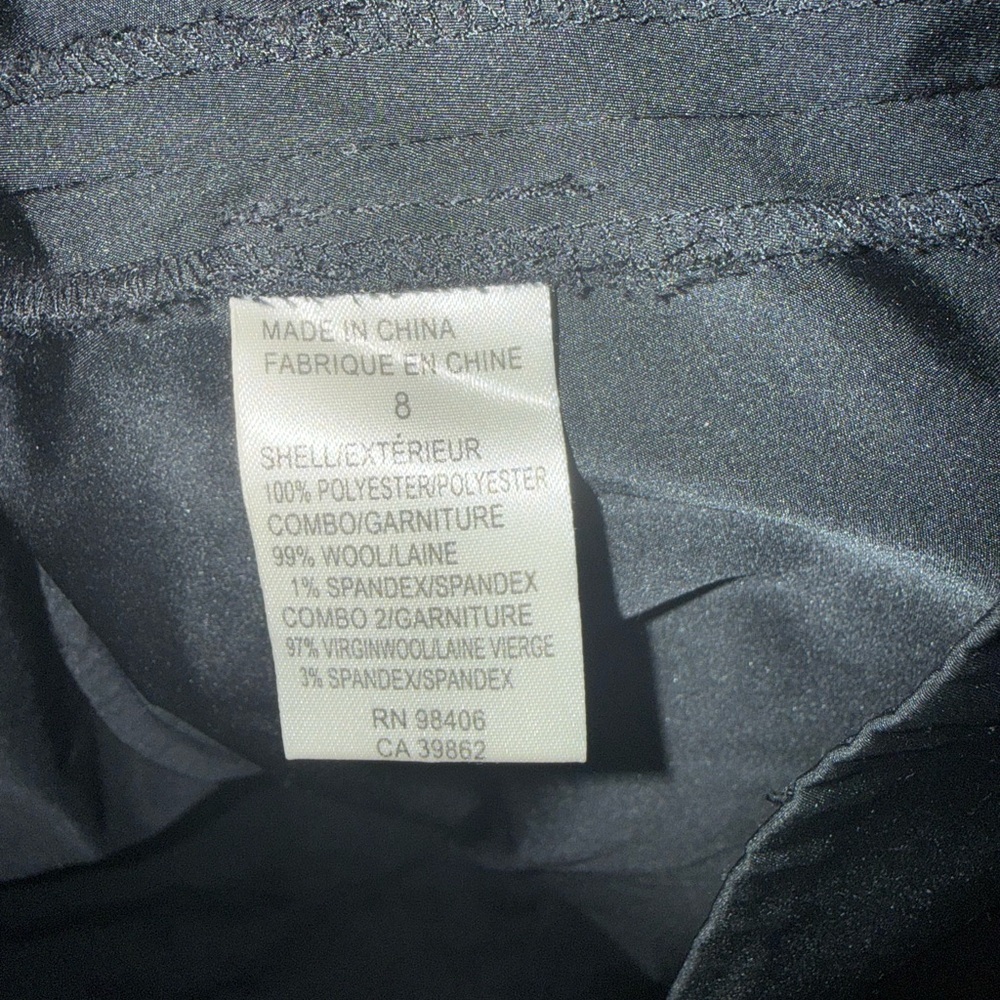 Theory Dristi Black Gray Sleeveless Dress Wool Blend Top Taffeta Bottom  Sz 8 - Picture 7 of 8